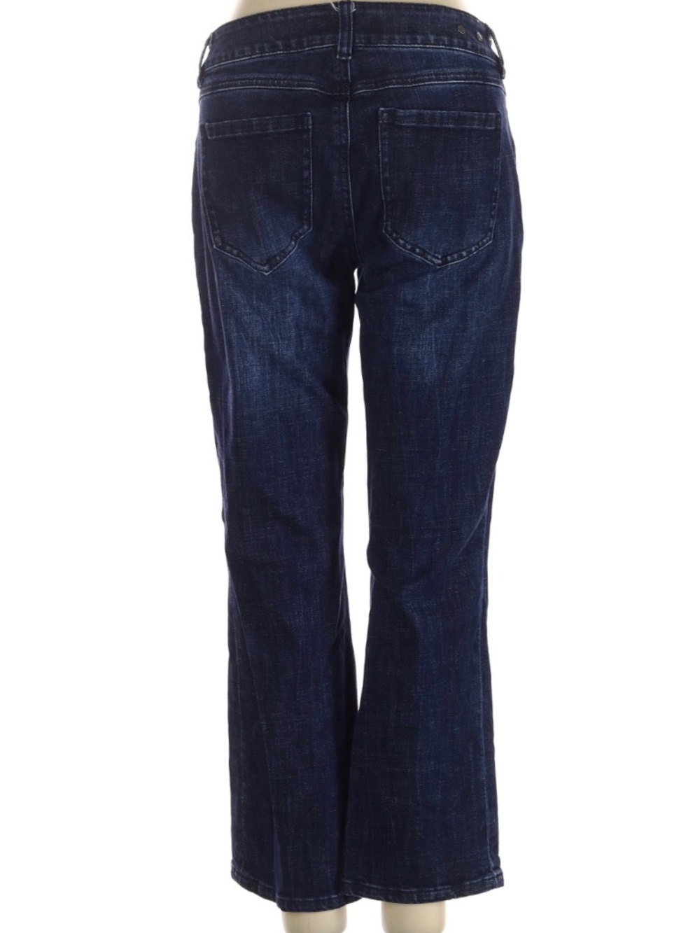 CAbi kick flare mid-rise crop blue jeans—Size 2 - Picture 2 of 4